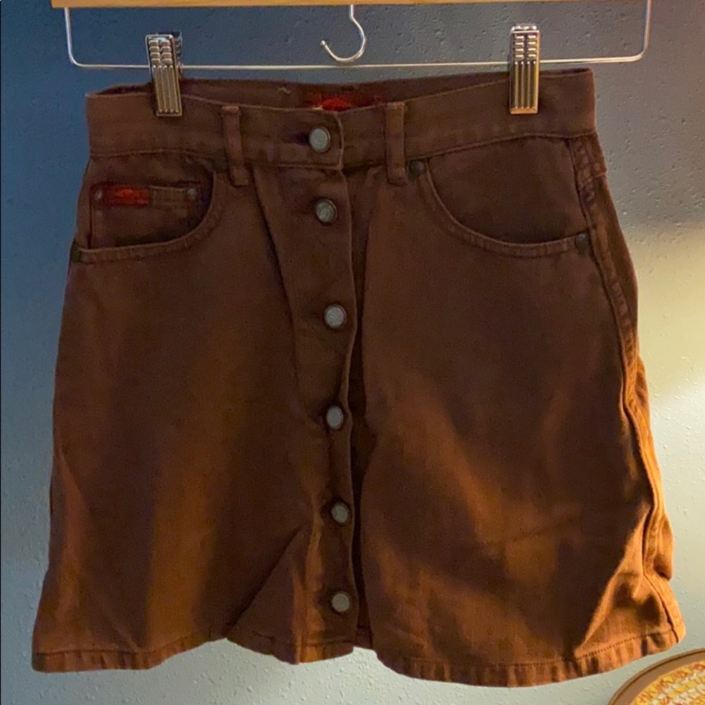 Brown jean skirt